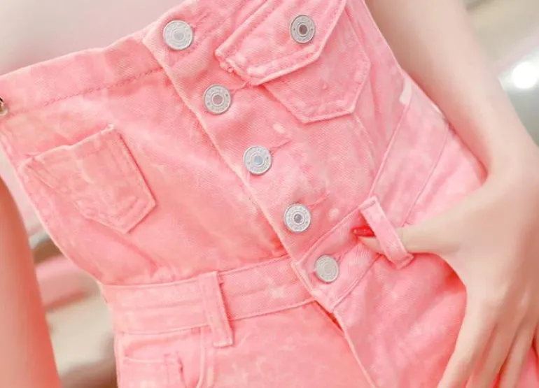 Acid Wash Denim Overalls
