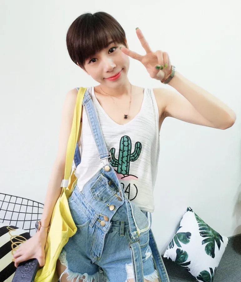 Acid Wash Denim Overalls