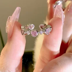 Adjustable Princess Heart Rings