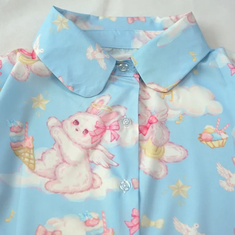 Angel Bunny Button-Up