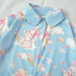 Angel Bunny Button-Up