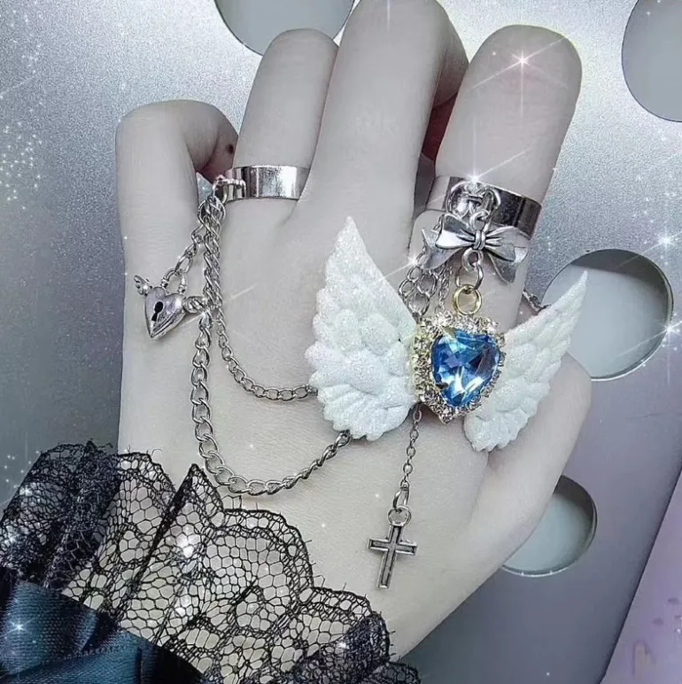 Angelic Goth Ring Set