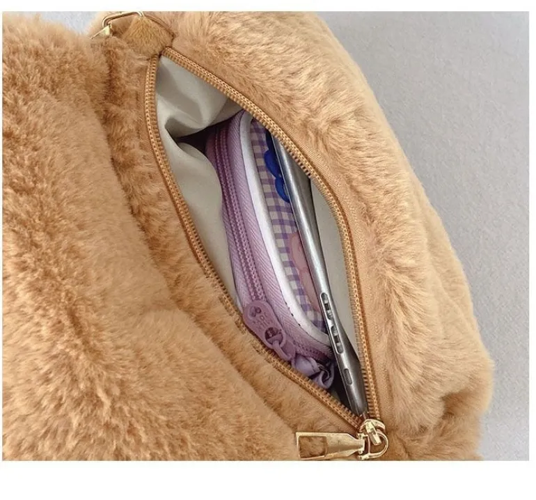 Baby Bear Fur Handbag