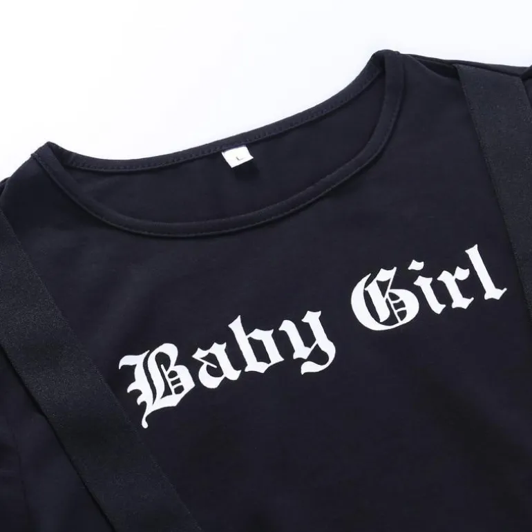 Baby Girl Suspender Crop Top