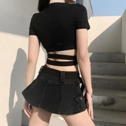 Baby Girl Suspender Crop Top