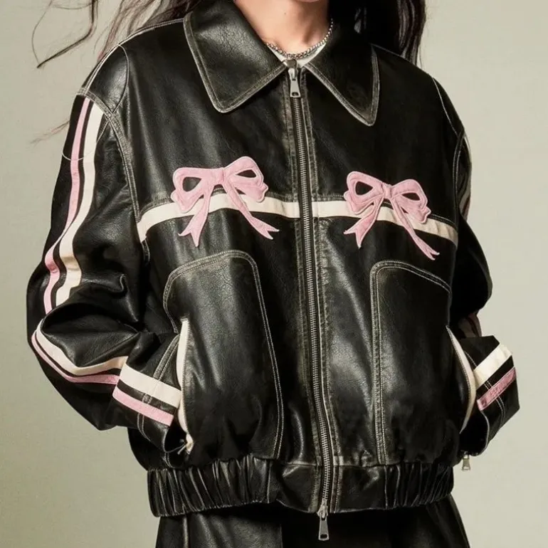 Babydoll Pleather Moto Jacket