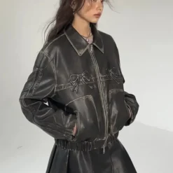Babydoll Pleather Moto Jacket