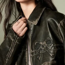 Babydoll Pleather Moto Jacket