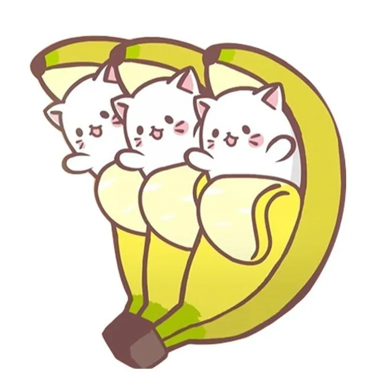 Banana Cat Triplets Pin