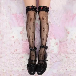 Berry Babydoll Stockings
