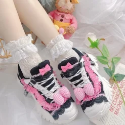 Black & Pink Baby Doll Sneakers