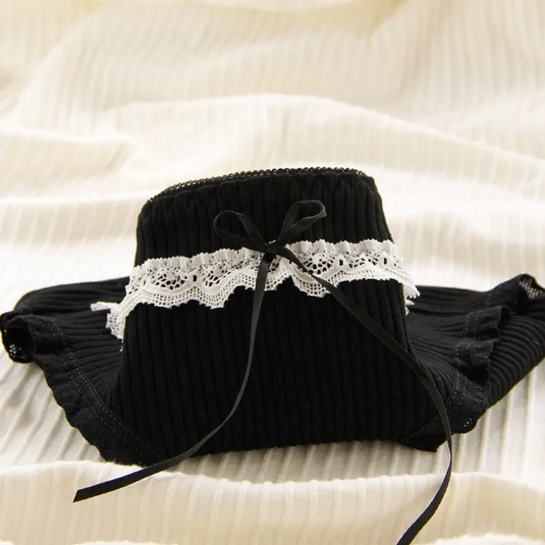 Black Cotton Plaid Undies