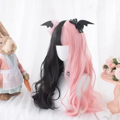Black Pink Pastel Goth Wig