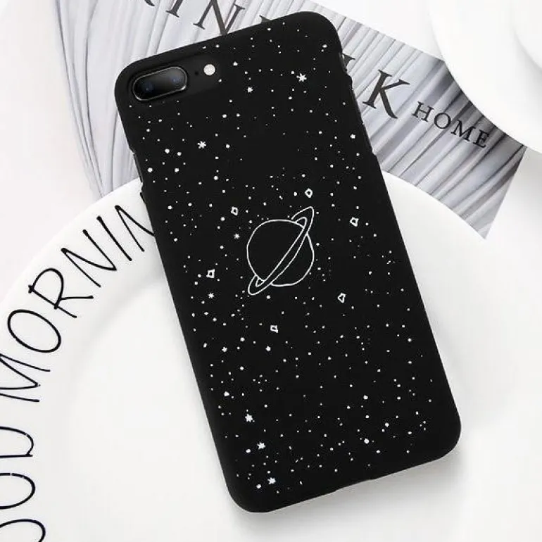 Black Space Phone Cases
