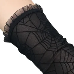 Black Spider Web Lace Gloves