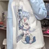 Blue Anime Detachable Sleeve Tee