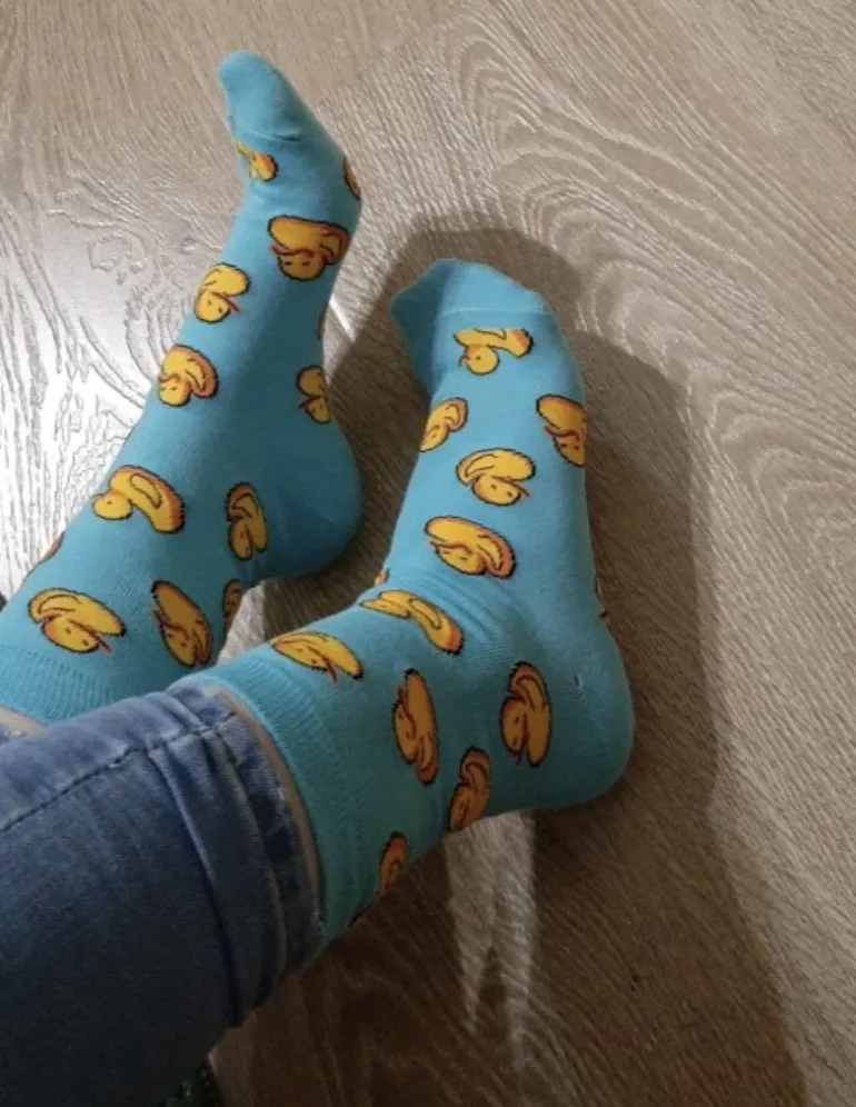 Blue Baby Duck Socks