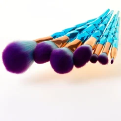 Blue Diamond Makeup Brush Set