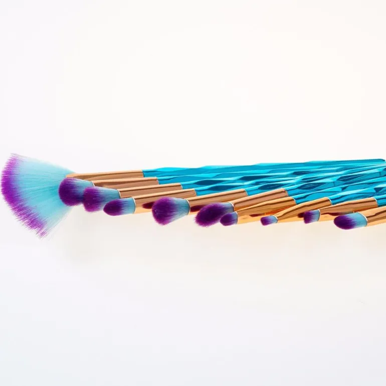 Blue Diamond Makeup Brush Set