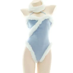 Blue Fur Lined Onesie