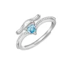 Blue Jewel Puppy Dog Adjustable Ring