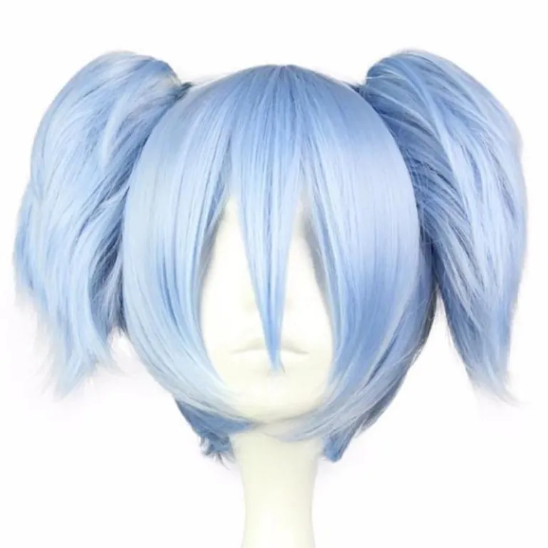 Blue Pigtail Wig