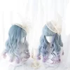 Blue Purple Ombre Long Wig