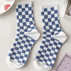 Blue Textured Teddy Bear Socks