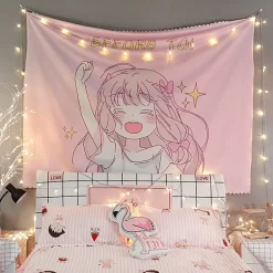 Boba Tea & Sakura Wall Tapestry
