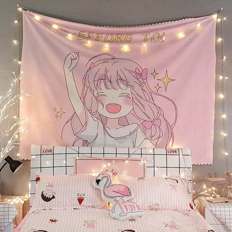 Boba Tea & Sakura Wall Tapestry