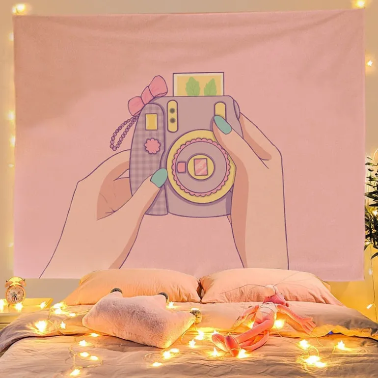 Boba Tea & Sakura Wall Tapestry
