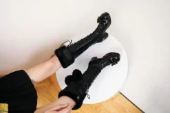 Bow Fur Knee High Boots
