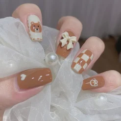 Brown Bear Press On Nails