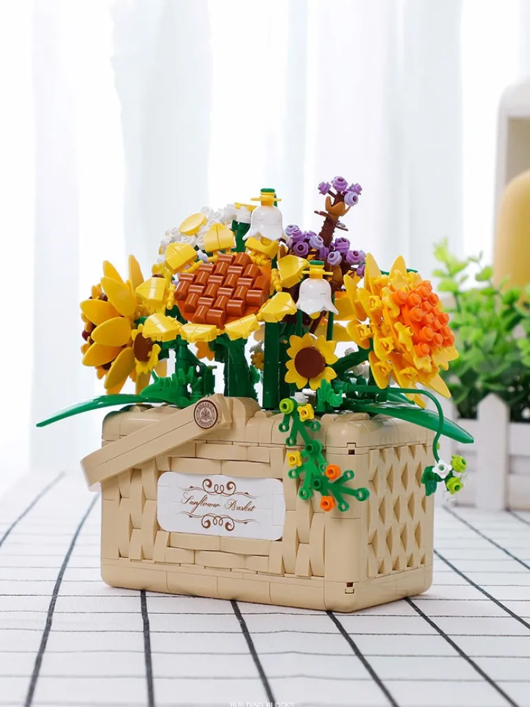 Building Block Basket Bouquet Set
