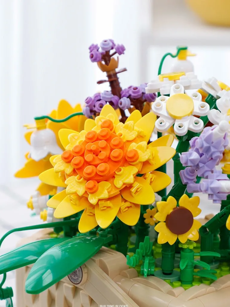 Building Block Basket Bouquet Set
