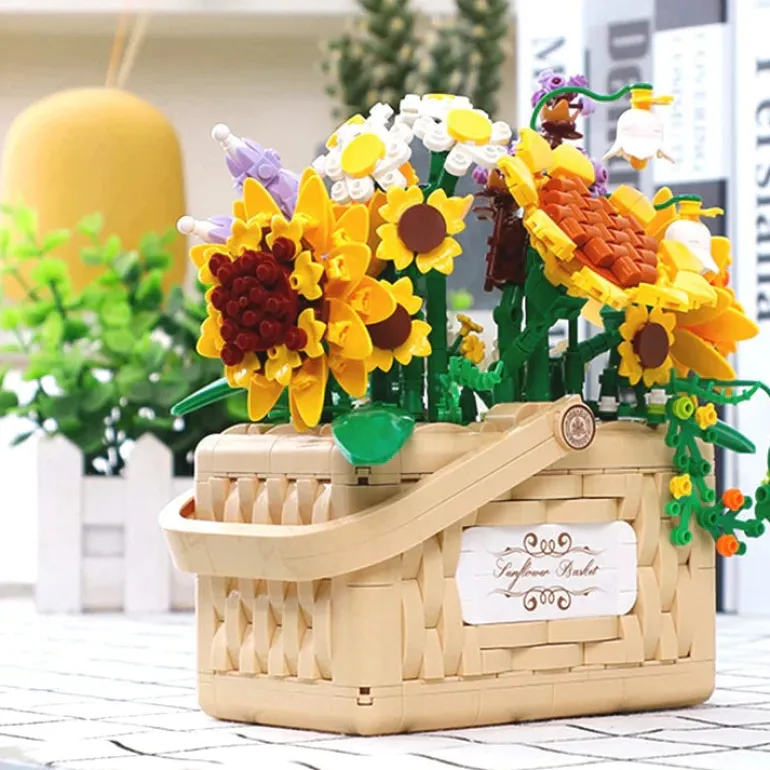 Building Block Basket Bouquet Set