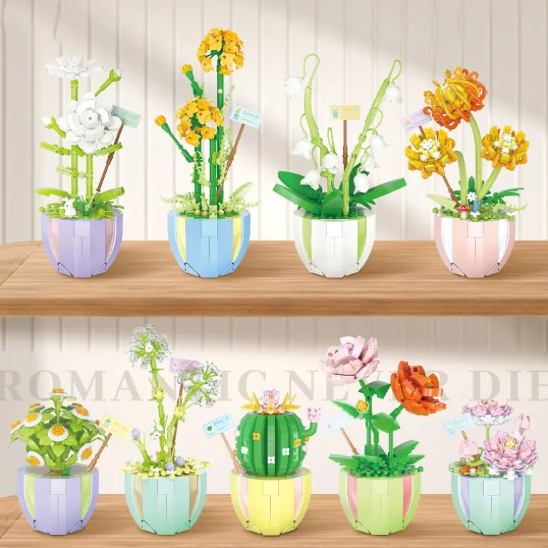 Building Block Flower Planter Sets