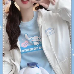 Bunny Ear Oversized Zip Up Hoodie