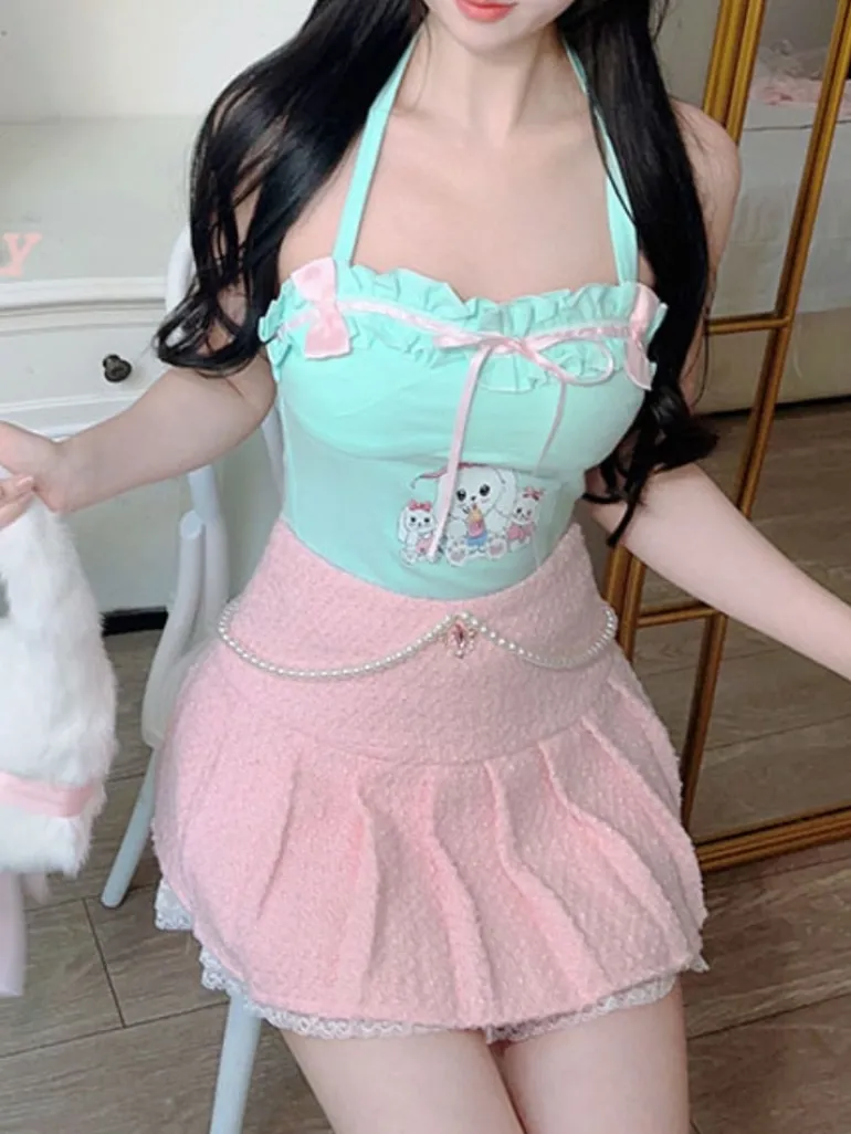 Bunny Tea Party Halter Top