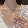 Butterfly & Pearl Necklace