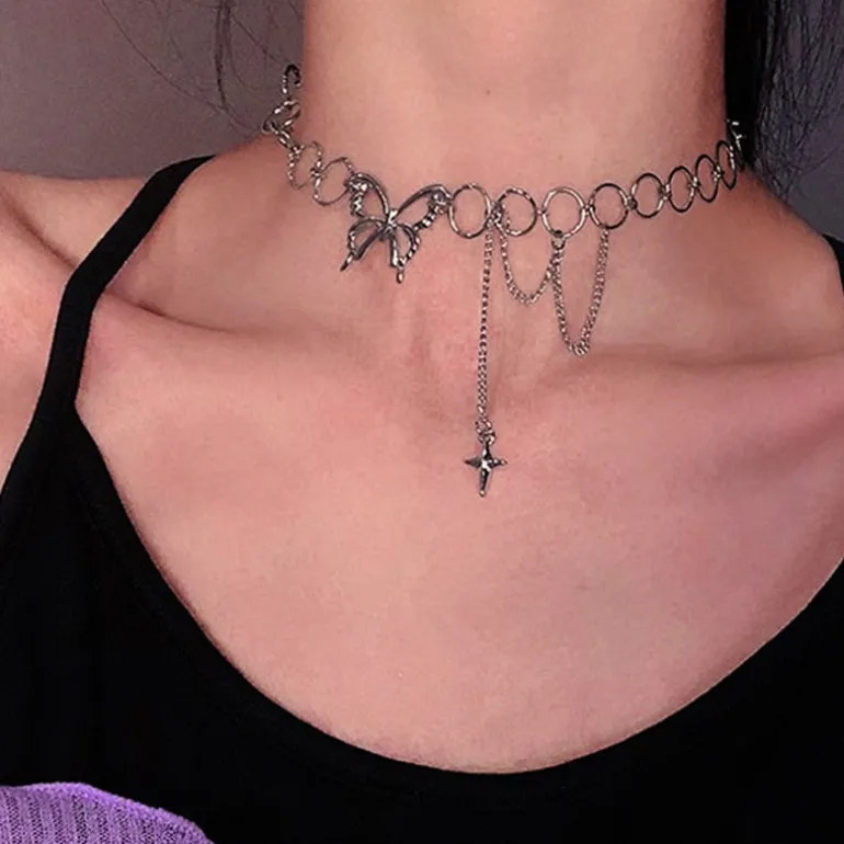 Butterfly Dainty Chain Choker