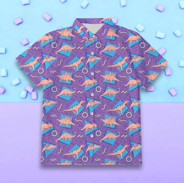 Button Up Dino Tee