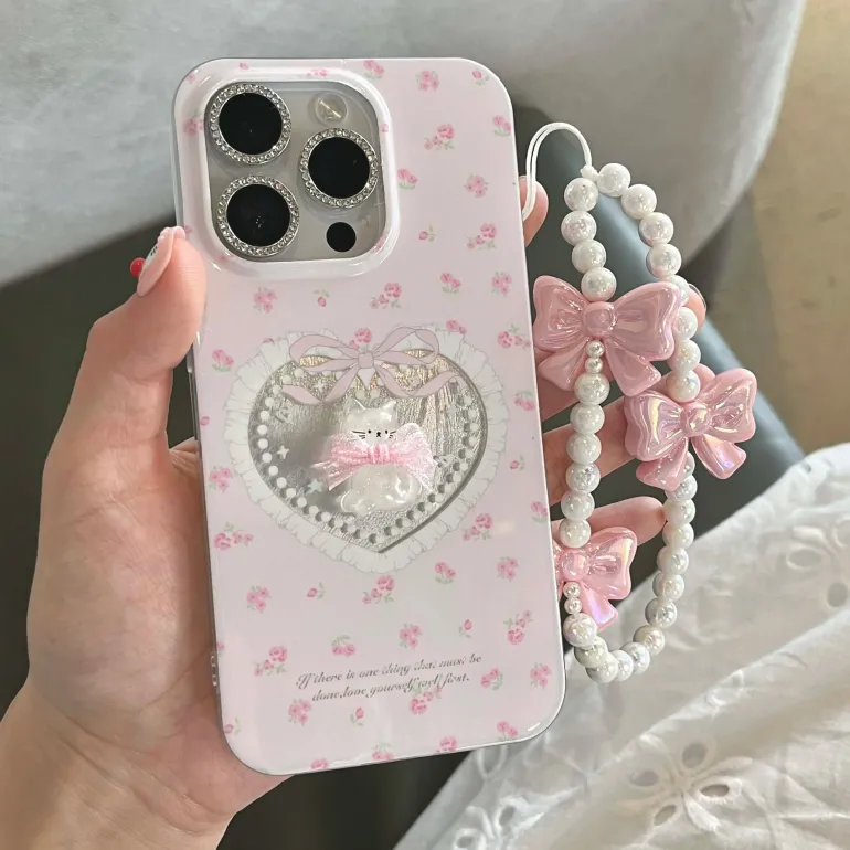 Cameo Kitty iPhone Case With Chain