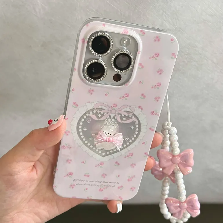 Cameo Kitty iPhone Case With Chain