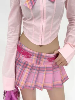 Candy Micro Plaid Skirt