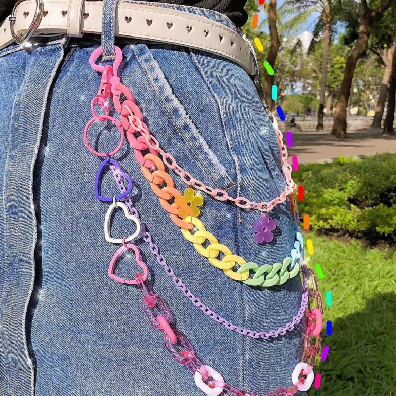 Candycore Pastel Belt Chain