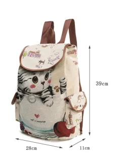 Canvas Kitten Rucksack
