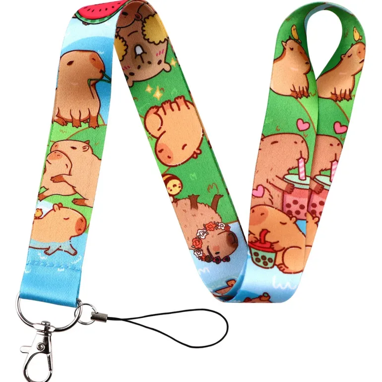 Capybara Lanyard & Card Holder