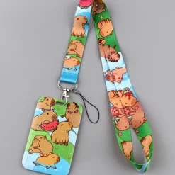 Capybara Lanyard & Card Holder