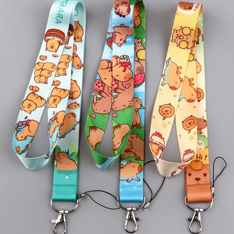 Capybara Lanyard & Card Holder